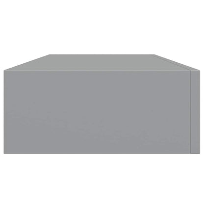 Wall-mounted Drawer Shelves 2 pcs Grey 60x23.5x10cm MDF