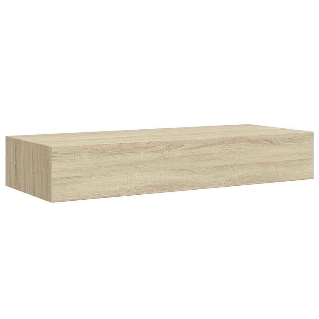 Wall-mounted Drawer Shelf Oak 60x23.5x10cm MDF