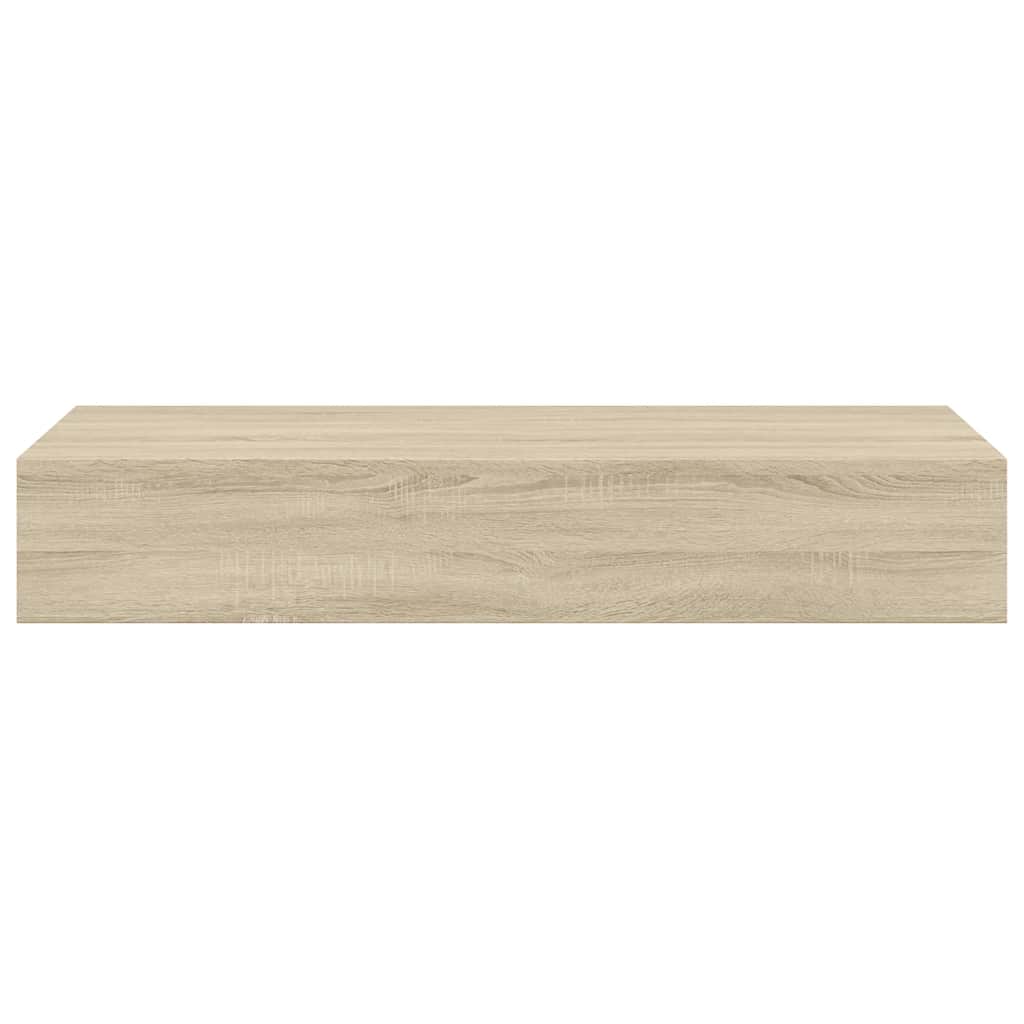 Wall-mounted Drawer Shelf Oak 60x23.5x10cm MDF