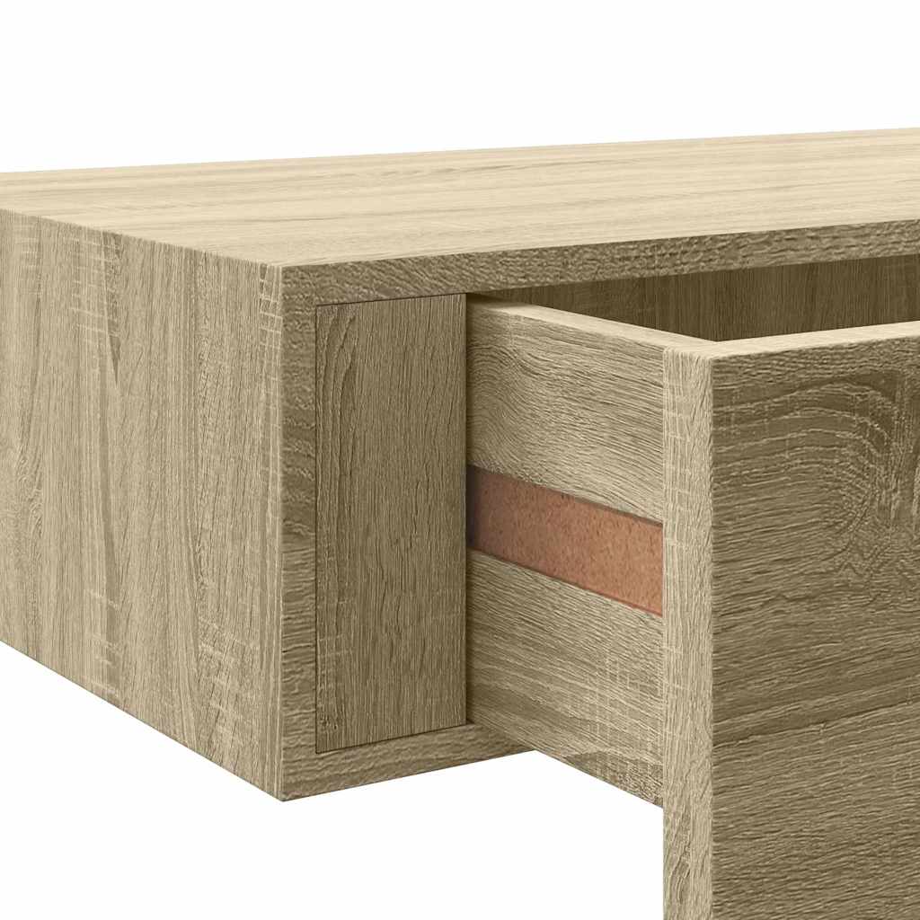 Wall-mounted Drawer Shelf Oak 60x23.5x10cm MDF