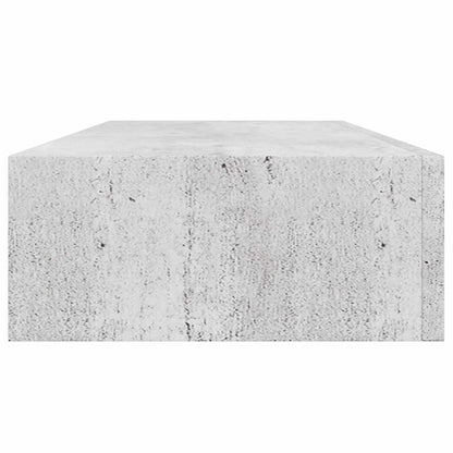 Wall Drawer Shelves 2 pcs Concrete Grey 60x23.5x10cm MDF
