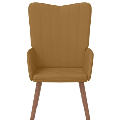 Relaxing Chair Brown Velvet