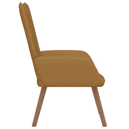 Relaxing Chair Brown Velvet