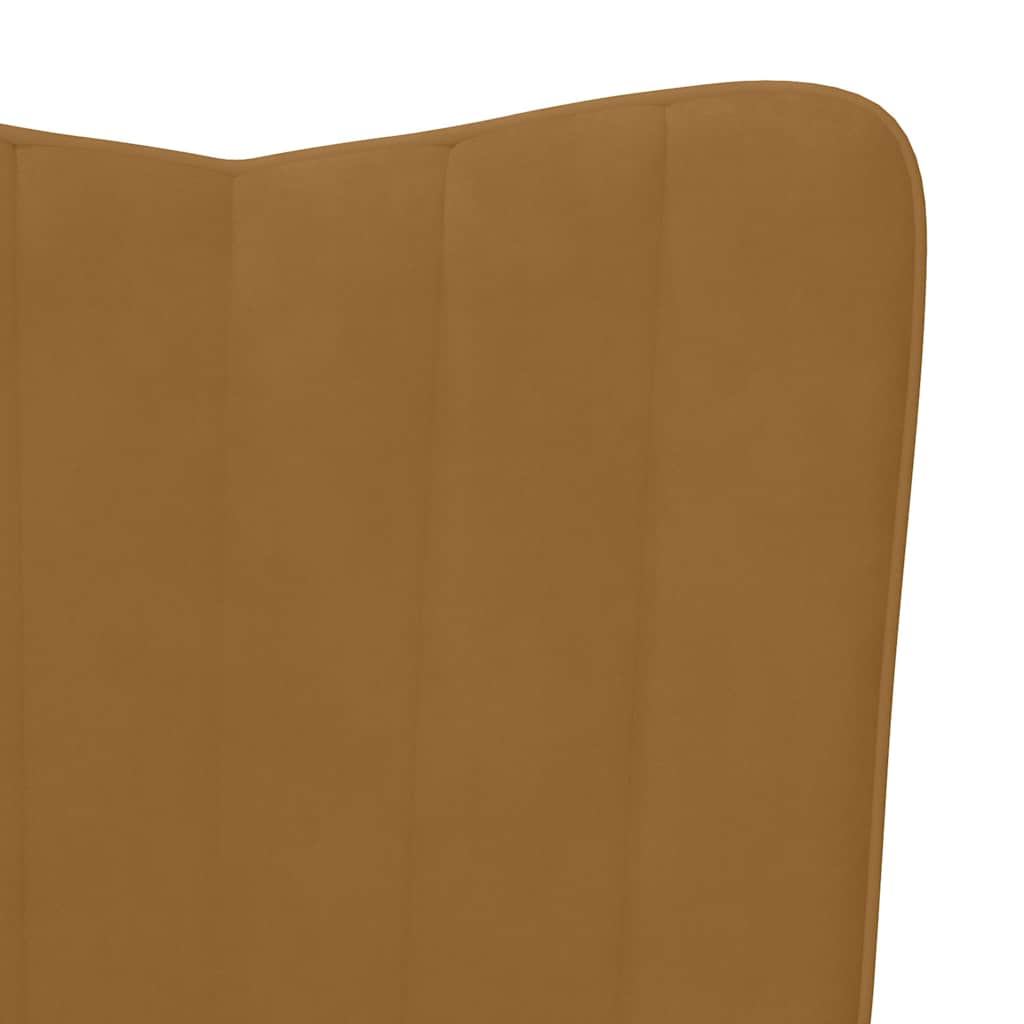 Relaxing Chair Brown Velvet
