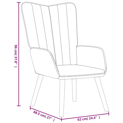 Relaxing Chair Brown Velvet