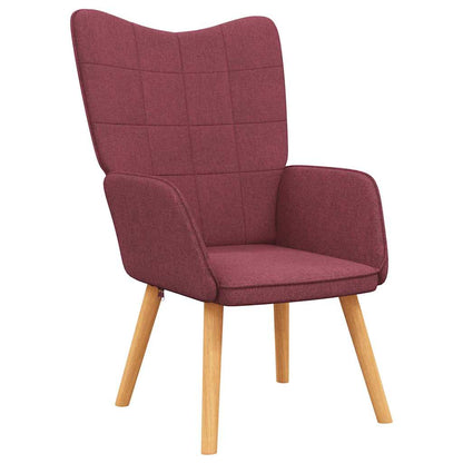 Relaxing Chair Wine Red Fabric