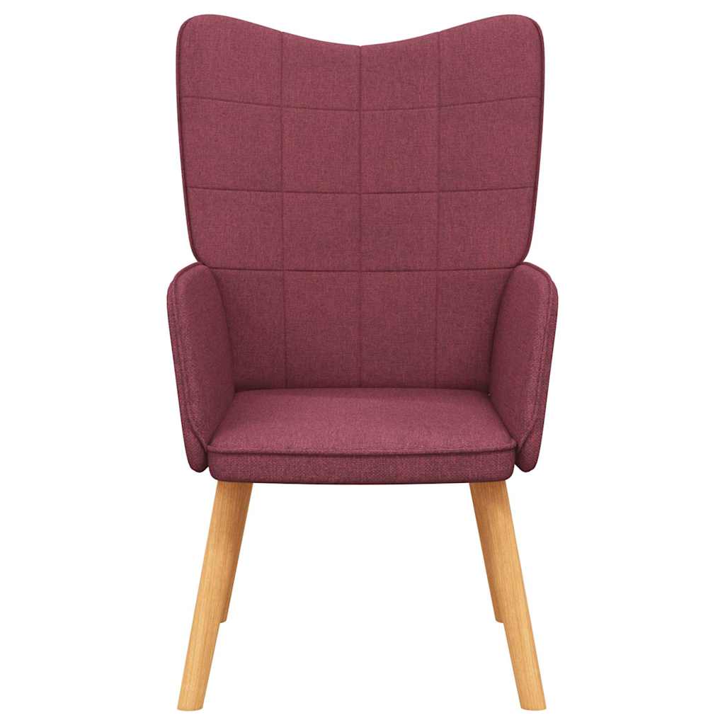Relaxing Chair Wine Red Fabric