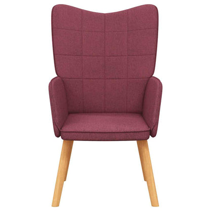 Relaxing Chair Wine Red Fabric