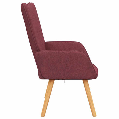 Relaxing Chair Wine Red Fabric