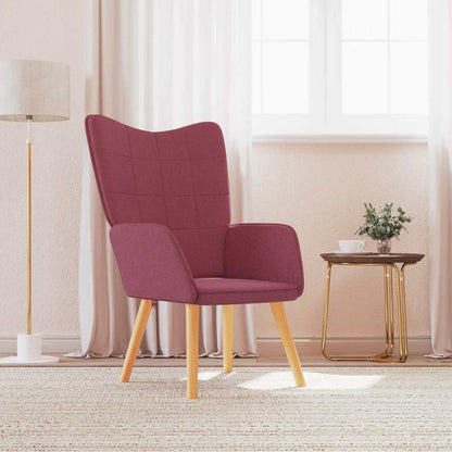 Relaxing Chair Wine Red Fabric