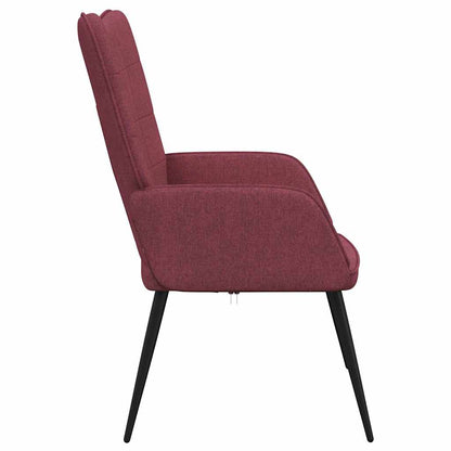 Relaxing Chair Wine Red Fabric