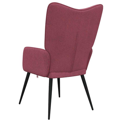 Relaxing Chair Wine Red Fabric
