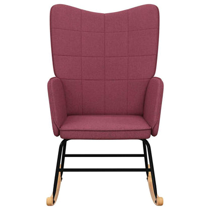 Rocking Chair Wine Red Fabric