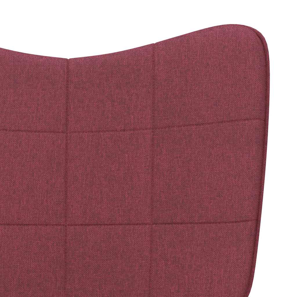 Rocking Chair Wine Red Fabric