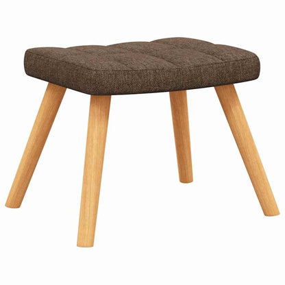 Rocking Chair with a Stool Brown Fabric