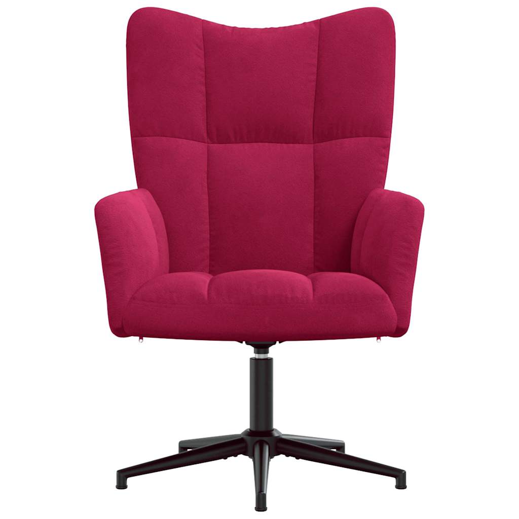 Relaxing Chair Wine Red Velvet