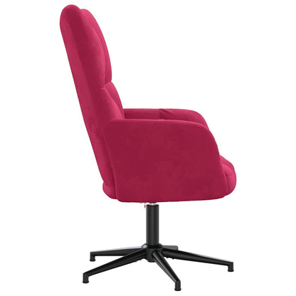 Relaxing Chair Wine Red Velvet