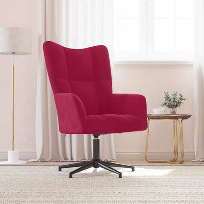 Relaxing Chair Wine Red Velvet