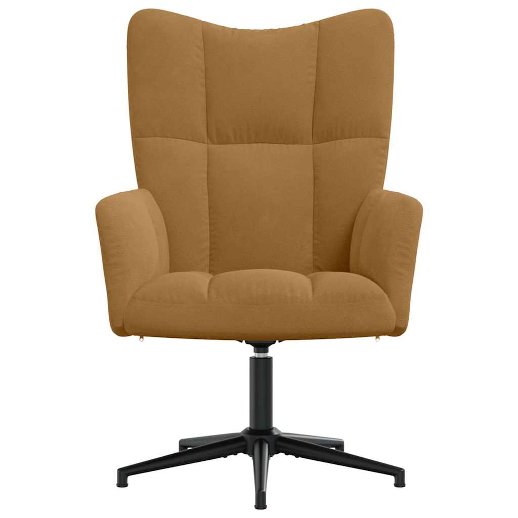 Relaxing Chair Brown Velvet