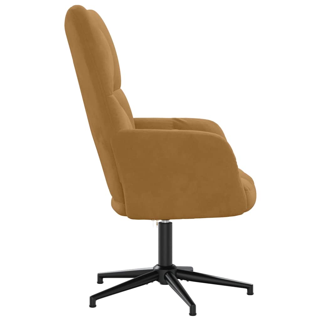 Relaxing Chair Brown Velvet