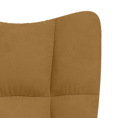 Relaxing Chair Brown Velvet