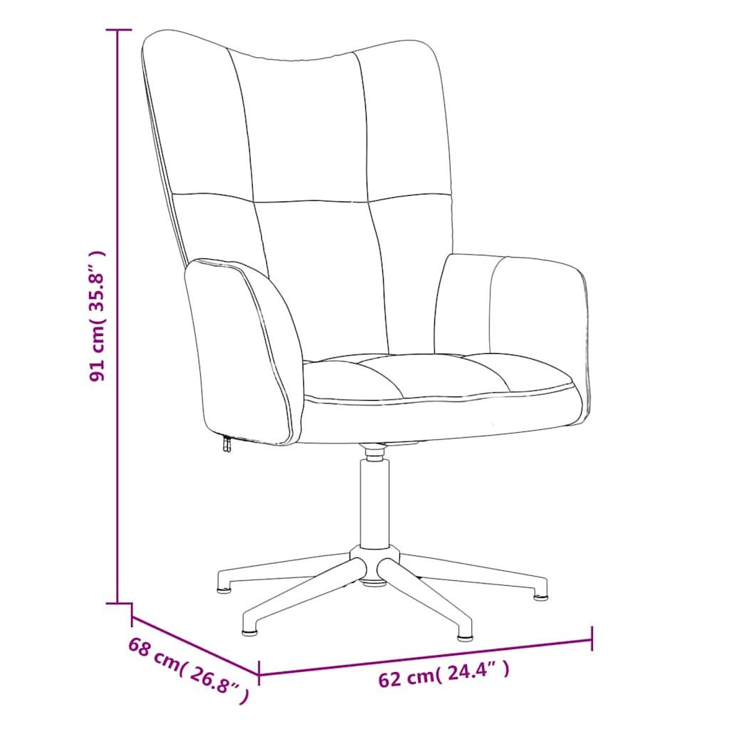 Relaxing Chair Brown Velvet