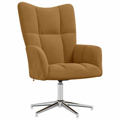 Relaxing Chair Brown Velvet