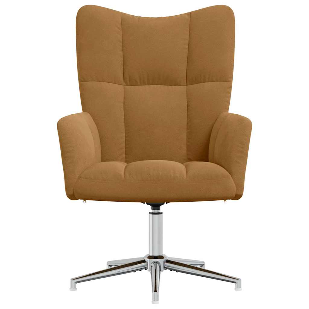Relaxing Chair Brown Velvet