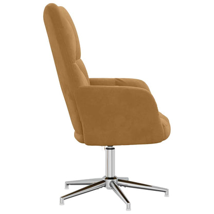 Relaxing Chair Brown Velvet