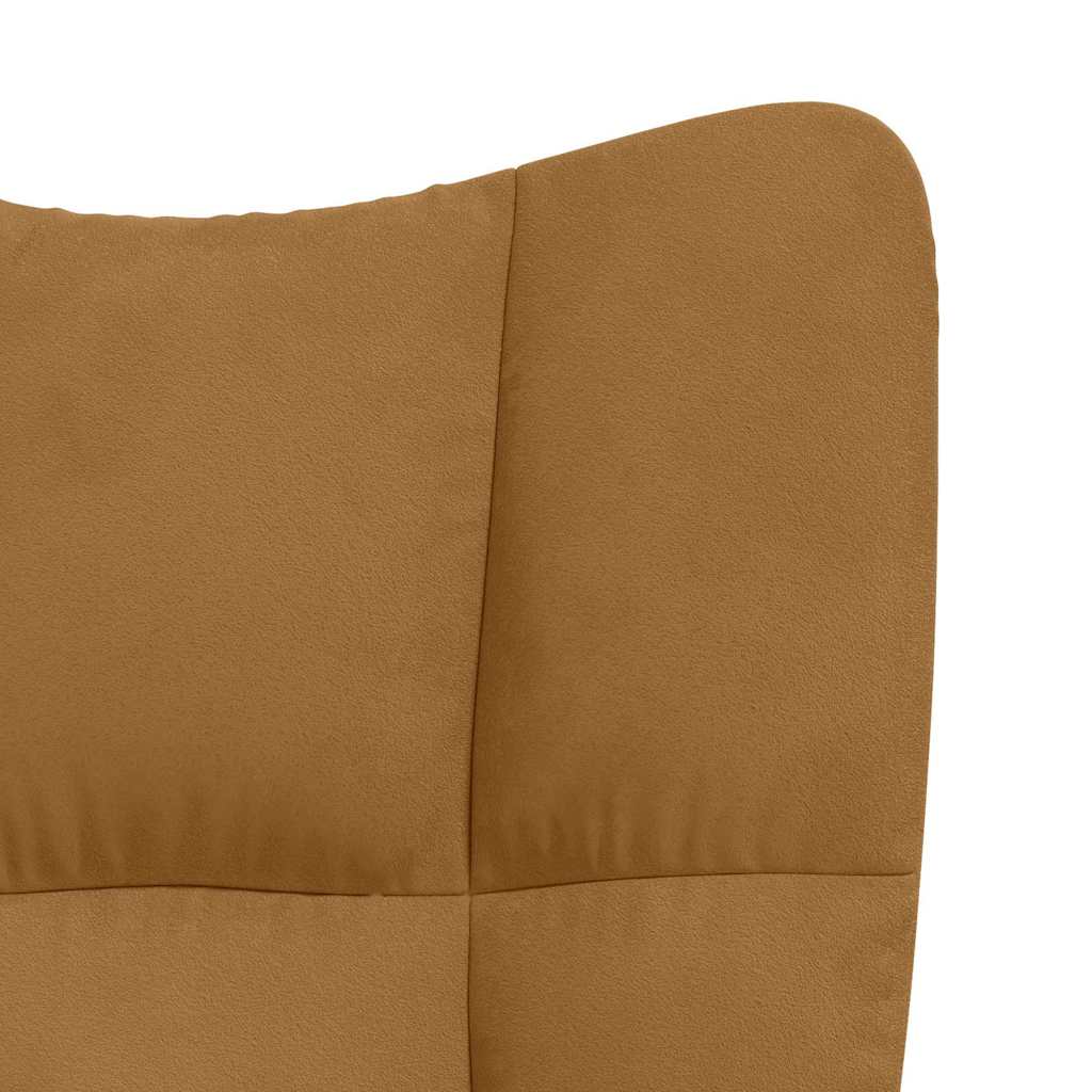 Relaxing Chair Brown Velvet