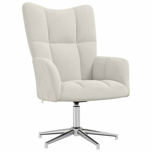 Relaxing Chair Cream White Velvet