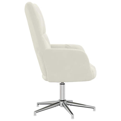 Relaxing Chair Cream White Velvet