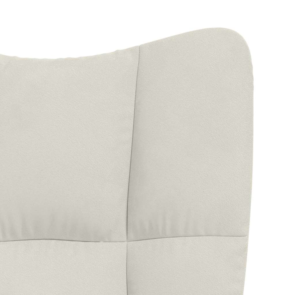 Relaxing Chair Cream White Velvet