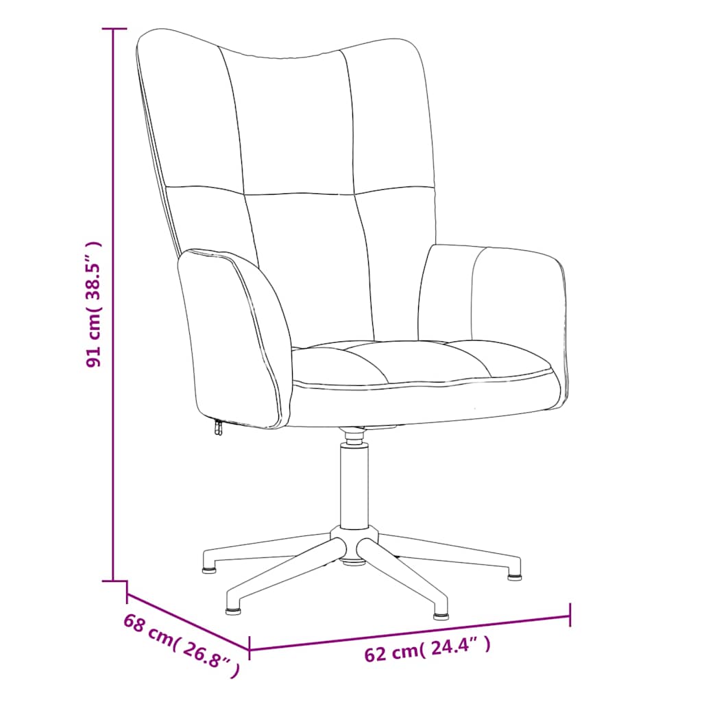 Relaxing Chair Cream White Velvet