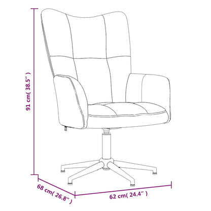 Relaxing Chair Cream White Velvet