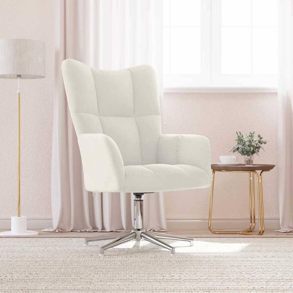 Relaxing Chair Cream White Velvet