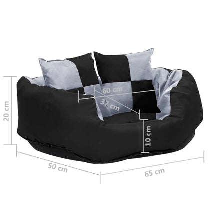 Dog Cushion | Grey and Black | 420D Oxford Fabric with PU Coating