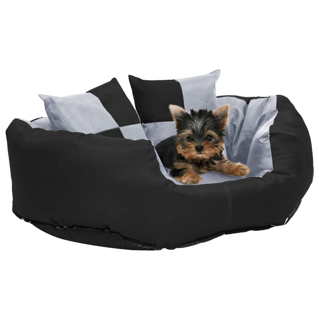 Dog Cushion | Grey and Black | 420D Oxford Fabric with PU Coating