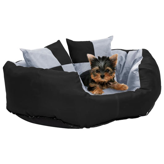 Dog Cushion | Grey and Black | 420D Oxford Fabric with PU Coating