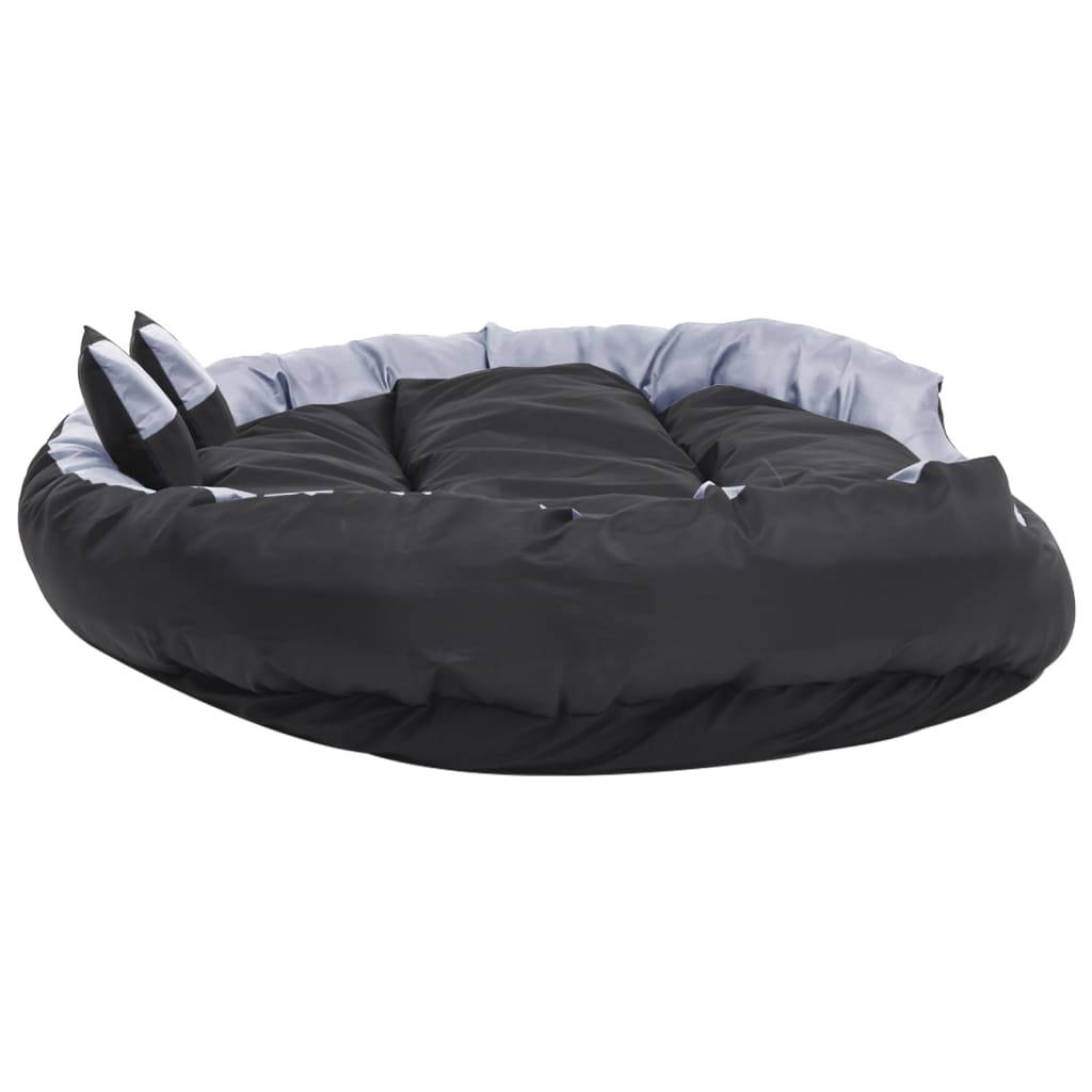 Reversible & Washable Dog Cushion Grey and Black 150x120x25 cm