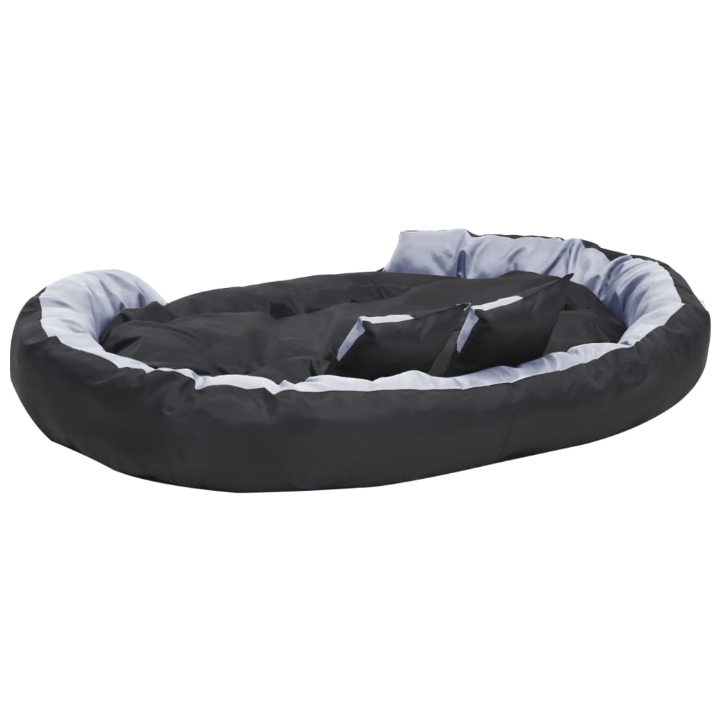 Reversible & Washable Dog Cushion Grey and Black 150x120x25 cm