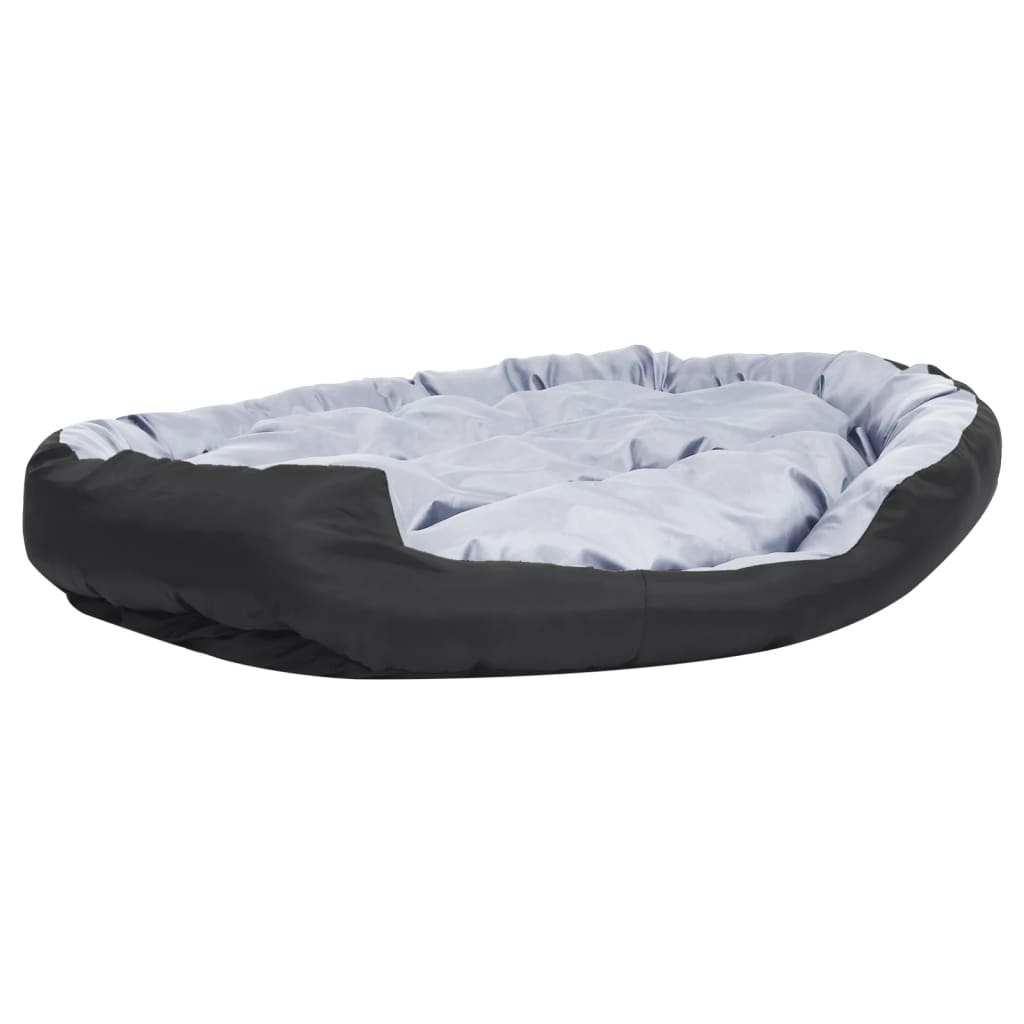 Reversible & Washable Dog Cushion Grey and Black 150x120x25 cm