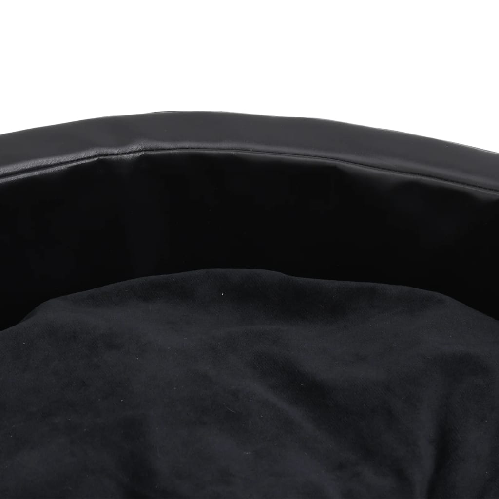Dog Bed | Black | Faux leather, plush | 69x59x19 cm | Dog Bed