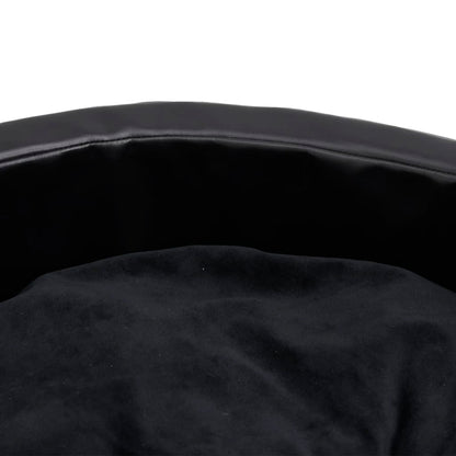 Dog Bed | Black | Faux leather, plush | 69x59x19 cm | Dog Bed