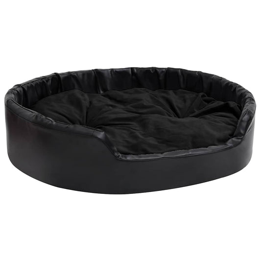 Dog Bed | Black | Faux leather | Medium | Dog Bed | Rectangular