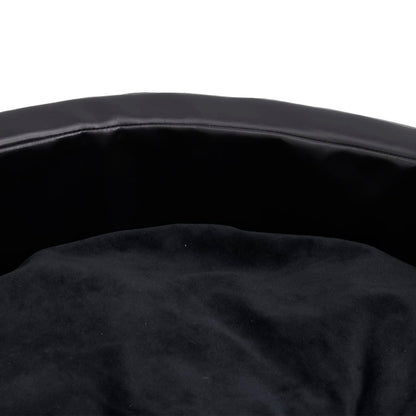 Dog Bed Black 99x89x21 cm Plush and Faux Leather