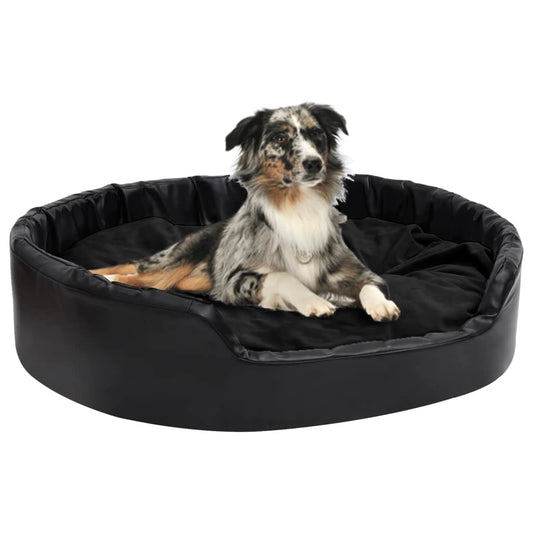 Dog Bed | Black | Faux leather | Medium | Dog Bed | Rectangular