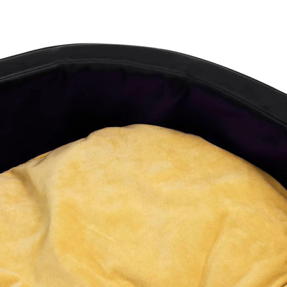 Dog Bed | Black | Faux Leather | 99x89x21 cm | Dog Bed | Round