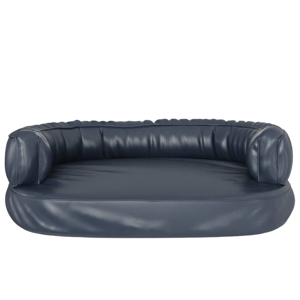 Dog Bed | Dark Blue | Faux Leather (100% polyurethane) | 75x53 cm