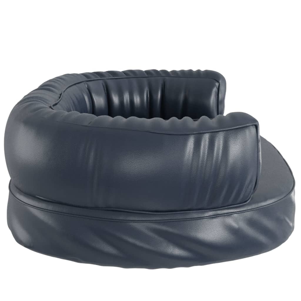 Dog Bed | Dark Blue | Faux Leather (100% polyurethane) | 75x53 cm